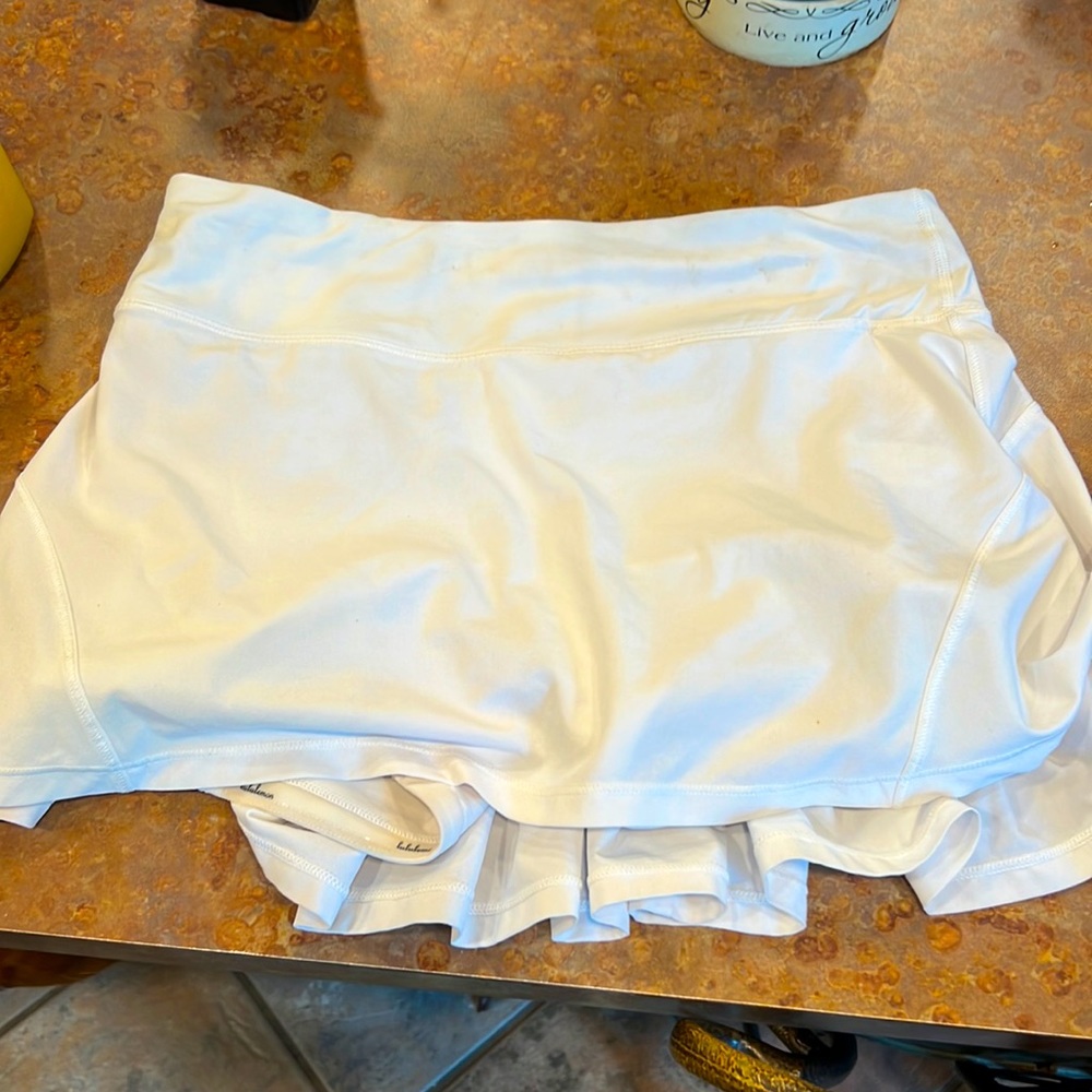 White Lululemon skirt